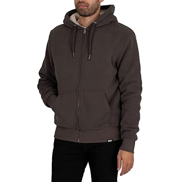 Superdry Borg Lined Zip Hood Sudadera con Capucha para Hombre