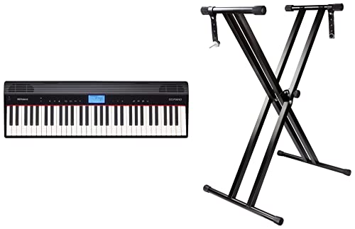 Roland GO-61P clavier électrique avec support RockJam double embase noir