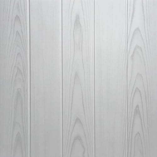 À LA MAISON CEILINGS R104 Bead Board Pre-Painted Foam Glue-up Ceiling Tile (256 sq. ft./Case), Pack of 96, Country White