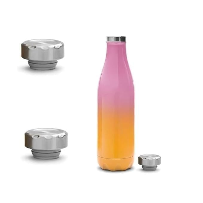 Image of Spare Lid Compatible with Milton Prudent Thermosteel Flask (350ml, 500ml, 800ml & 1000ml) | Silver Leak-Proof BPA-Replacement Cap | Secure Fit Flask (Only Lid, Pack of 1)