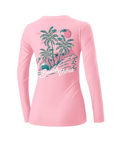 BesserBay Women’s UPF 50+ Long Sleeve Rash Guard Sun Protection Outdoor Performance Shirts for Hiking Swim Fishing