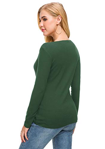 Image of Afibi Women V Neck Zip Front Long Sleeve Casual Top Blouse Shirt /Cardigan