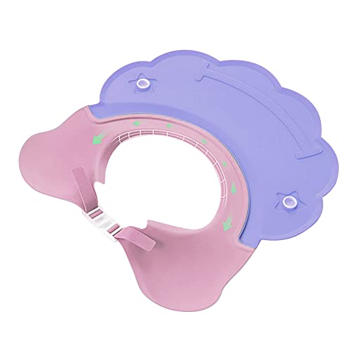 Image of 2 Pcs Baby Shower Cap Adjustable Girls Boys Hair Washing Shield Waterproof Ear Protective Shampoo Hat Soft Bath Head Cap Visor