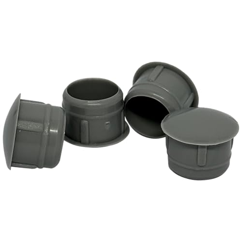 Image of (Pack of 20) Window Gray Plastic Hole Plugs 0.59 inch x 0.47 inch (15 x 12 mm), Drill Hole Cover Caps, Furniture Hole Plug, Screw Hole Plugs