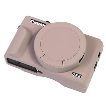 Easy Hood Capa de câmera para câmera digital Canon Powershot G7 X Mark III, capa de silicone macia para câmera com marcador de botão, capa de lente removível G7X - Tiffany Pink