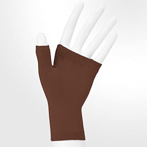 Image of Juzo Soft, 2001, Compression Gauntlet with Thumb Stub 20-30 mmHg, for Men Women, Left, Extra Large, Black, Extra
