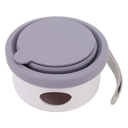 Portable Pet Silicone Bowl Foldable Multifunction Small Dog Water Bowl for Outdoors Travel Camping 150ml (Purple)