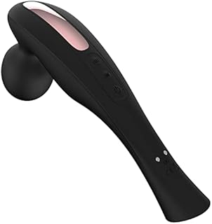 KELITE Upgraded Personal 20 Patterns & 8 Speed Back Massager Wand - Small Handheld Vibration Massager - Men & Women - Perfect for Body Tension Relief, Muscle, Soreness, Recovery-7.87*1.77in(Black)