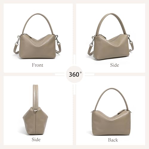 Image of MFFOR Leather Crossbody Bags for Women, Small Shoulder Purse, Hobo Handbags | Genuine Leather, 7.9*2.8*5.9inch, Detachable strap, Sleek design, Daily life