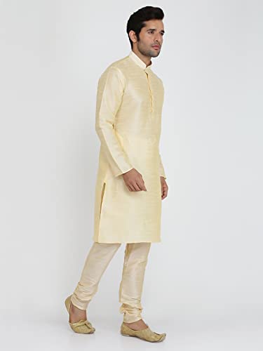 Image of Royal Kurta Men's Silk Blend Kurta & Churidaar Pyjama Set