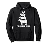 I'd Smoke That Meat Smoking BBQ Grill Lover Pit Master Meat Pullover Hoodie