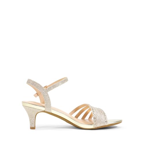 Consejos y comparativas para Comprar Sandalias tacón doradas los mejores 5. 35 Imagen adicional