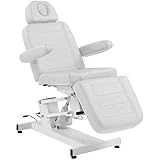 Activeshop 705 Kosmetikliege Massageliege Massagetisch Massagestuhl Weiss bis 200kg belastbar mit 1 Motoren Premium-PU-Leder 182 x 72 x (72-89,5) cm (L x W x H)