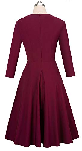 Image of HOMEYEE Women's Cocktail A-Line Embroidery Casual Party Summer Wedding Guest Dress A079