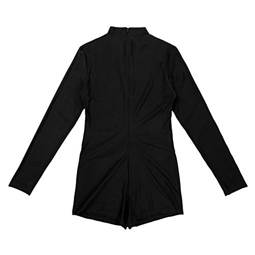 image for inlzdz Women's Turtleneck Lycra Spandex Gymnastics Dance Long Sleeve L