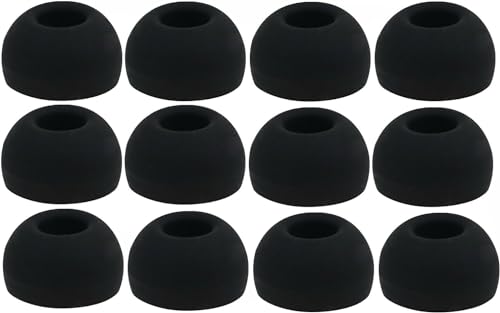 12pcs (ALL-B) Large (L) Replacement Ear Adapters Earbuds Ear Tips Set for Sennheiser IE Series, CX Series, CXC Series, CXL Serie