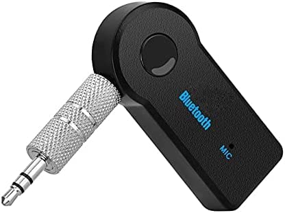 Receptor de Audio estéreo de 3,5 mm, Adaptador inalámbrico Bluetooth con Adaptador de Audio para Coche, Receptor de música, Adaptador de micrófono y Receptor de música