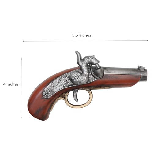 Philadelphia Derringer Foam Wild West Pocket-Sized Pistol 1852 for Collection Cosplay Costume Halloween Xmas Gift Replica 1:1