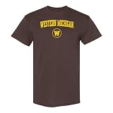 UGP Campus Apparel AS03 - Western Michigan Broncos Arch Logo T-Shirt - Medium - Dark Chocolate