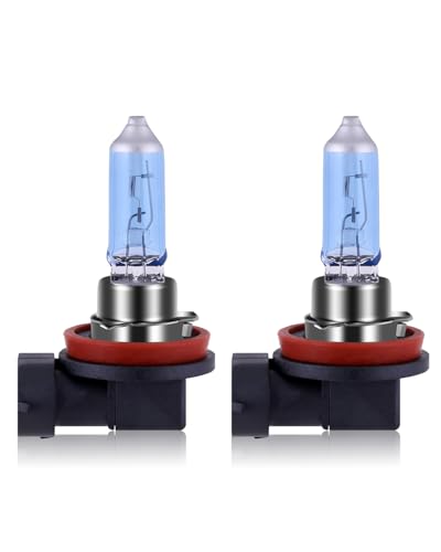 NEWBROWN H8 Bulb H8 Halogen fog light bulb 5000K Super White Light Long Life Replacement PGJI9-1 12V/35W (H8, 2 Pack)