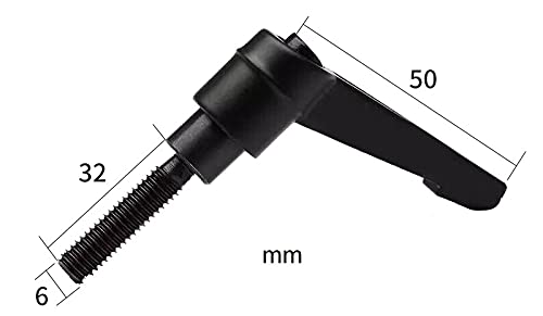 Anawakia 4 Stück Klemmhebel Griff, M6 Edelstahl Außengewinde Verstellbarer Griff Maschinengriffe,Klemmhebel Außengewinde (32mm)