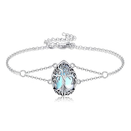 Bracelet en argent sterling pour femme POPLYKE motif patte et croix