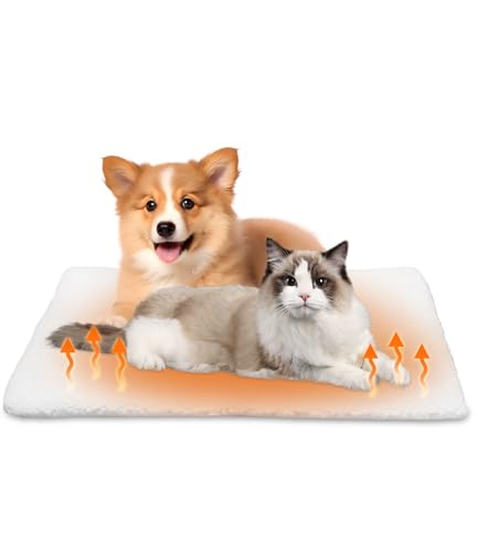 TIDEVAN Wärmedecke Katze für Katzen Hunde,60x45 cm Selbstheizende Decke Katze,Thermodecke Geräuschlos für Katzen & Hunde,Katzendecke Flauschig und Weich,Heizdecke Katzen ohne Strom,Waschbare(Weiß) TIDEVAN Wärmedecke Katze für Katzen Hunde,60x45 cm Selbstheizende Decke Katze,Thermodecke Geräuschlos für Katzen & Hunde,Katzendecke Flauschig und Weich,Heizdecke Katzen ohne Strom,Waschbare(Weiß)