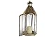 PORTAVELA METAL CRISTAL 23X23X48 DORADO