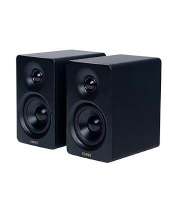 Edifier M60 Multimedia Speaker Bluetooth 5.3, 66W RMS, Hi-Res Audio & Hi-Res Wireless Audio, LDAC,3" Mid Bass & 1" Tweeter, USB-C & Aux Inputs, Compact Desktop Speaker – Black