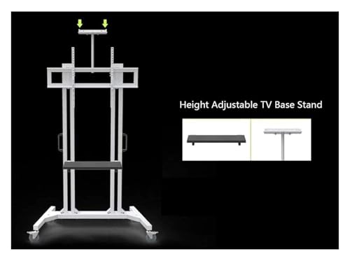 Soporte móvil para TV con ruedas y estante ajustable miniatura 2