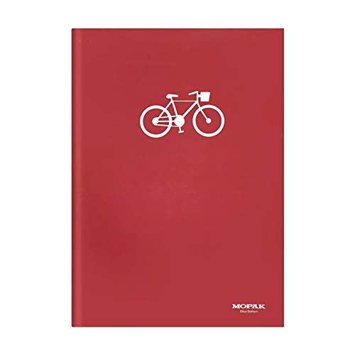 Mopak Funda de plástico de 40, 60, 72, 80, 96, 100 hojas en espiral, cuaderno cosido con alambre, a elegir, cuadrícula de longitud completa, cubierta de plástico, color neón, 144 hojas en espiral