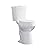 21 Inch Tall Toilet, Two-Piece Elongated Toilet with ADA Comfort Chair Height Seat, Powerful 1.1/1.6 GPF Dual Flush, 12" Rough In High Bowl for Seniors, White