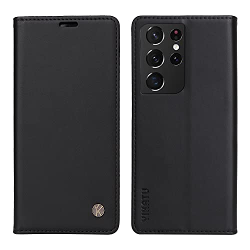 Capa Carteira Flip para Samsung Galaxy S21 Ultra Capinha de Couro com Suporte de Cartão Suporte Magn
