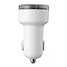 Produktbild Universal-Miniträger 12V 24V DC Dual 2 Port USB-Auto-Energien-Ladegerät für iPad2 3 für iPhone4 4S für iPod MP3-Tablette (weiß)