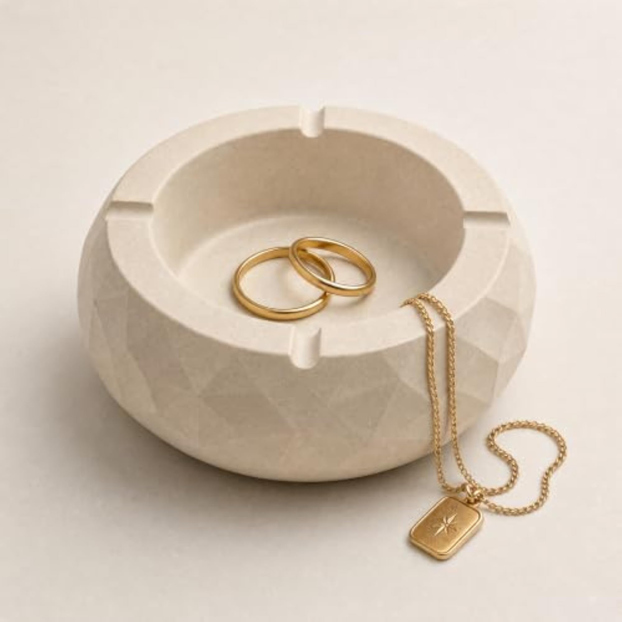 Concrete Trinket Tray, Handmade Ring Dish for Vanity