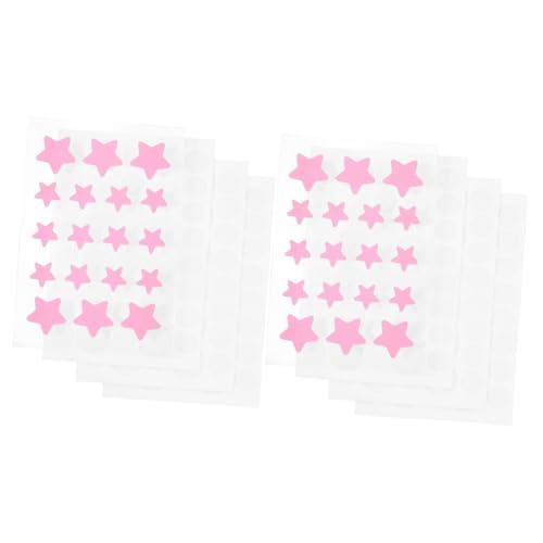 POPETPOP 2 Juegos Corrector De Acné De Espinillas Estrella Para La Cara Estrellas De Espinillas De En La Piel Tiritas Rosa Extractos De Plantas 4 Hojas * 2