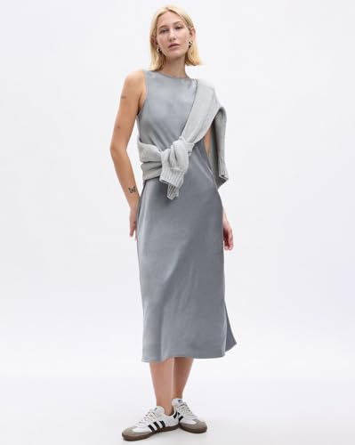 Image of GAP Women Sleeveless Polyester Classic Knee-Length Casual Dress
