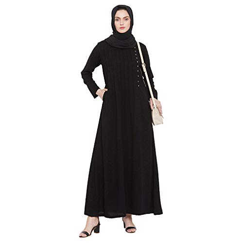 Image of Nabia Nida Matte Fabric Full Length Abaya Dress for Women