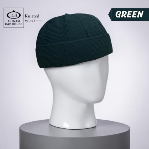 Image of ICH Premium Knitted Cap Model No. (N-02) | Stretchable Free Size Kufi Cap | Soft, Comfortable & Breathable Headwear, Prayer, Travel & Casual Use