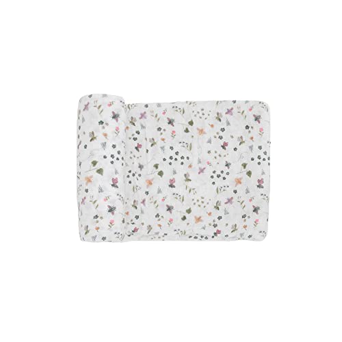 Image of Little Unicorn Premium Cotton Swaddle Baby Blanket | Breathable Fabric | for swaddling, Play, Nursing & More (Garden Bees)