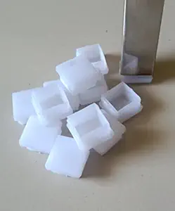 Infinite tech Plastic End Cap 1.25'' inch 6 nos for Square Steel Pipe Size 30 x 30 MM for Inner use Insert Cap Size 27 x 27 MM and Suitable for Furniture Pipe Base Protection Available in White Color