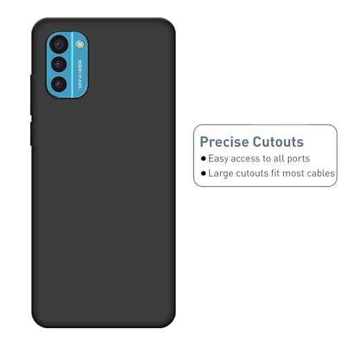 HELLO ZONE Exclusive Matte Finish Soft Back Case Cover for Nokia G21 - Black