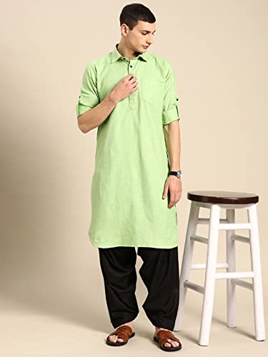 Image of Rajubhai Hargovindas Men's Festive Cotton Pathani Kurta