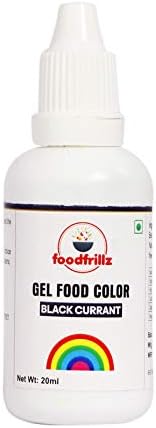 foodfrillz Black Currant (Purple) Food Gel Color, 20 ml Finest colour for Cake,Cookies,Ice Creams,Sweets