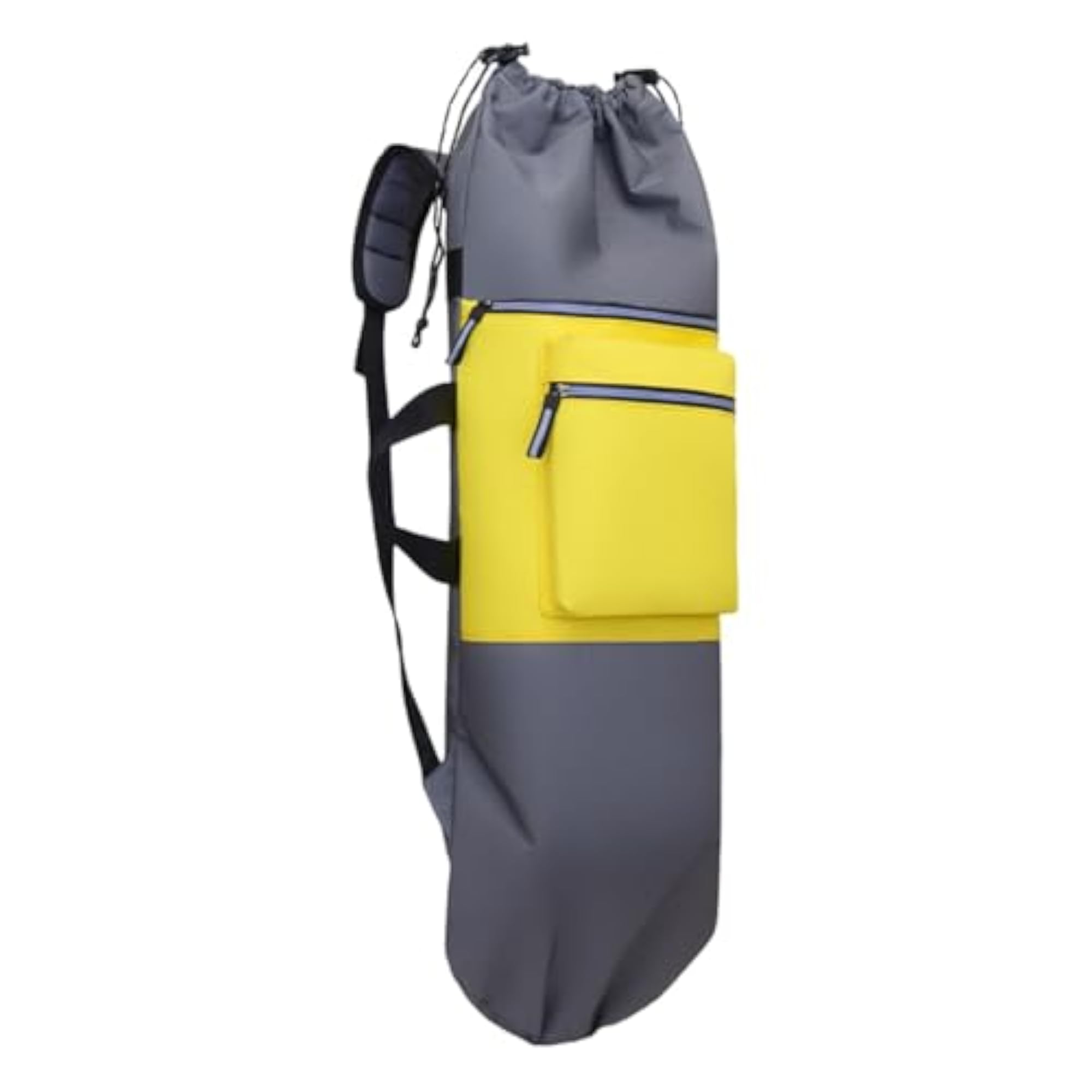 Skateboard Backpack Drawstring Closure Gray