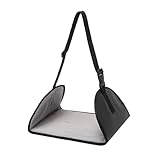 Hjdlhx Airplane Footrest Airplane Travel Foot Hammock Portable Comfortable Leg Rest, Foot Hanger for Long Trip, Desk Plane, Black