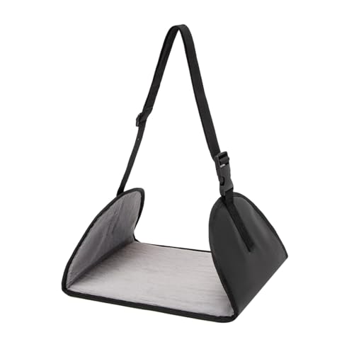 Hjdlhx Airplane Footrest Airplane Travel Foot Hammock Portable Comfortable Leg Rest, Foot Hanger for Long Trip, Desk Plane, Black