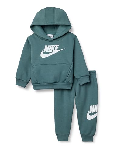 Image of Nike Baby Sportswear Club Fleece Pullover Hoodie and Joggers 2-Piece Outfit Set (Large Swoosh Logo)