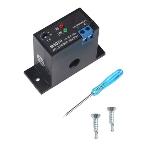 QuadAxisll AC Current Sensing Switch Relay M3050/M3056, 0-30A Sensor with LED for Industrial Monitoring, Fast Response(M3050)