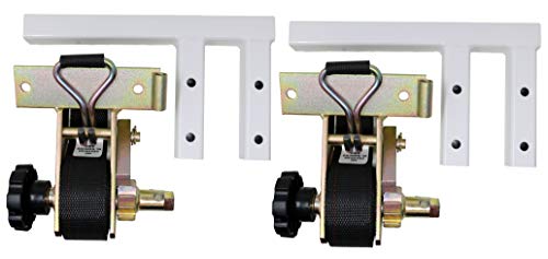 2 Pack, Rack-Strap RS5W, White Van Adapter and RS1 for Crossbar Only Van Racks, Bolt Mounting Kit Included. (White)